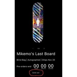 Sold Out Mikemo's Last Board Signed Autographed Blind Bag *PRE-ORDER*